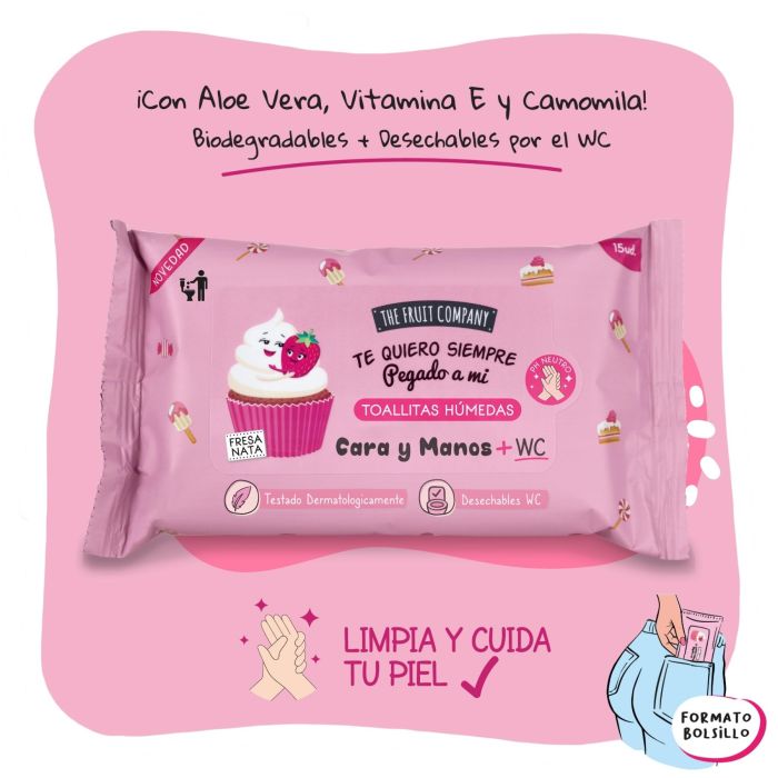 Lingettes humides Fraise Chantilly