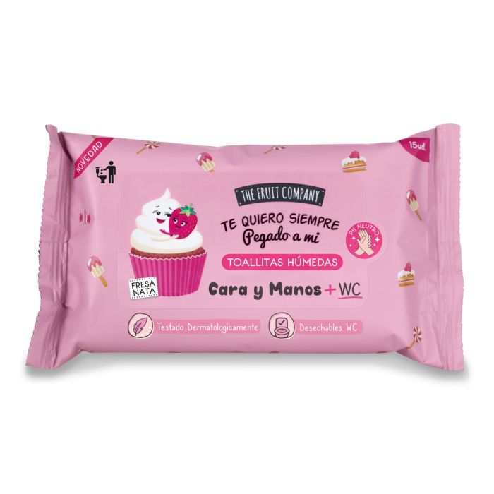 Lingettes humides Fraise Chantilly
