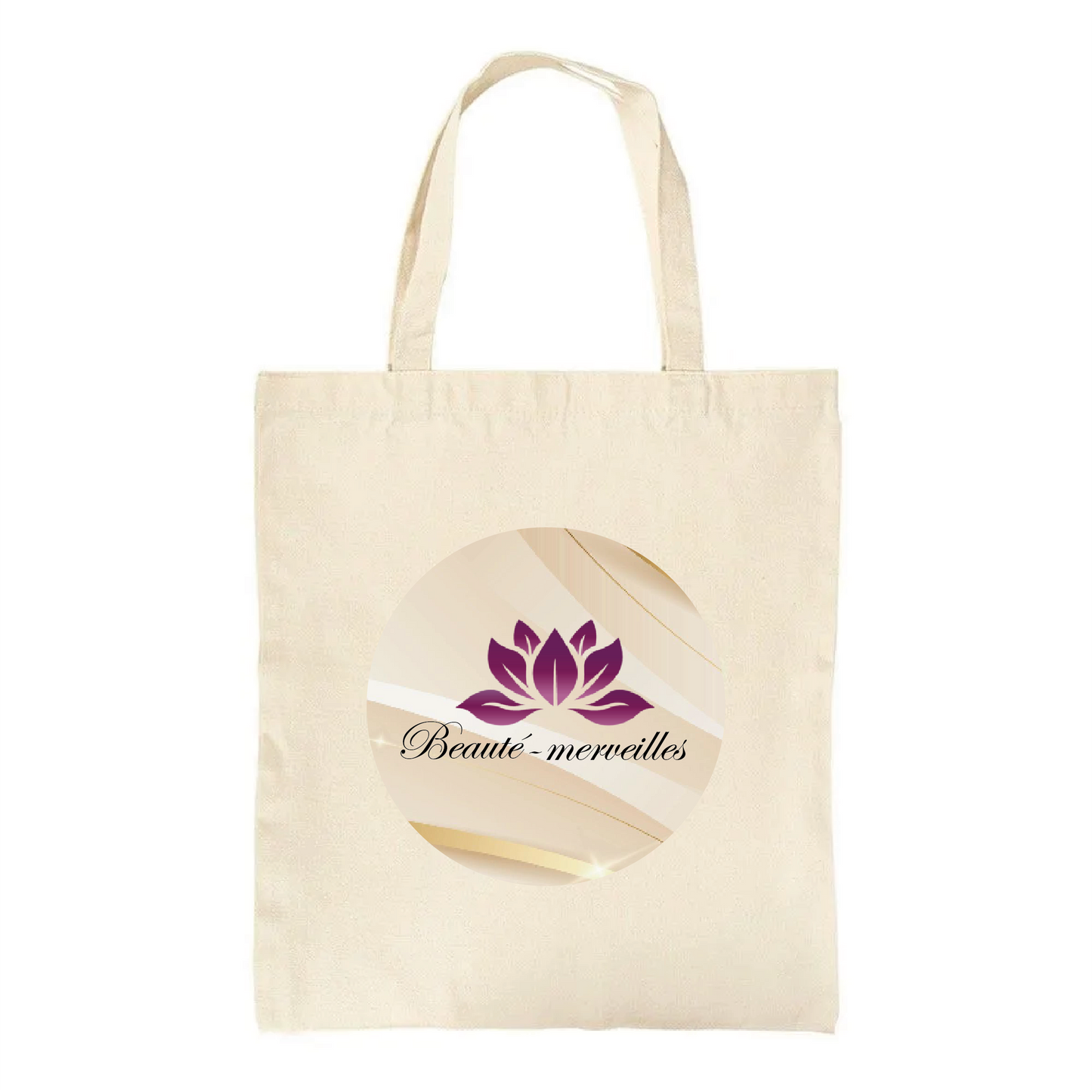 Tote bag Beauté merveilles, 100% coton taille 38x42cm