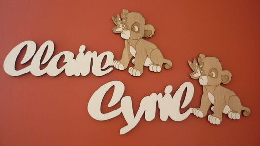 Plaque de porte roi lion