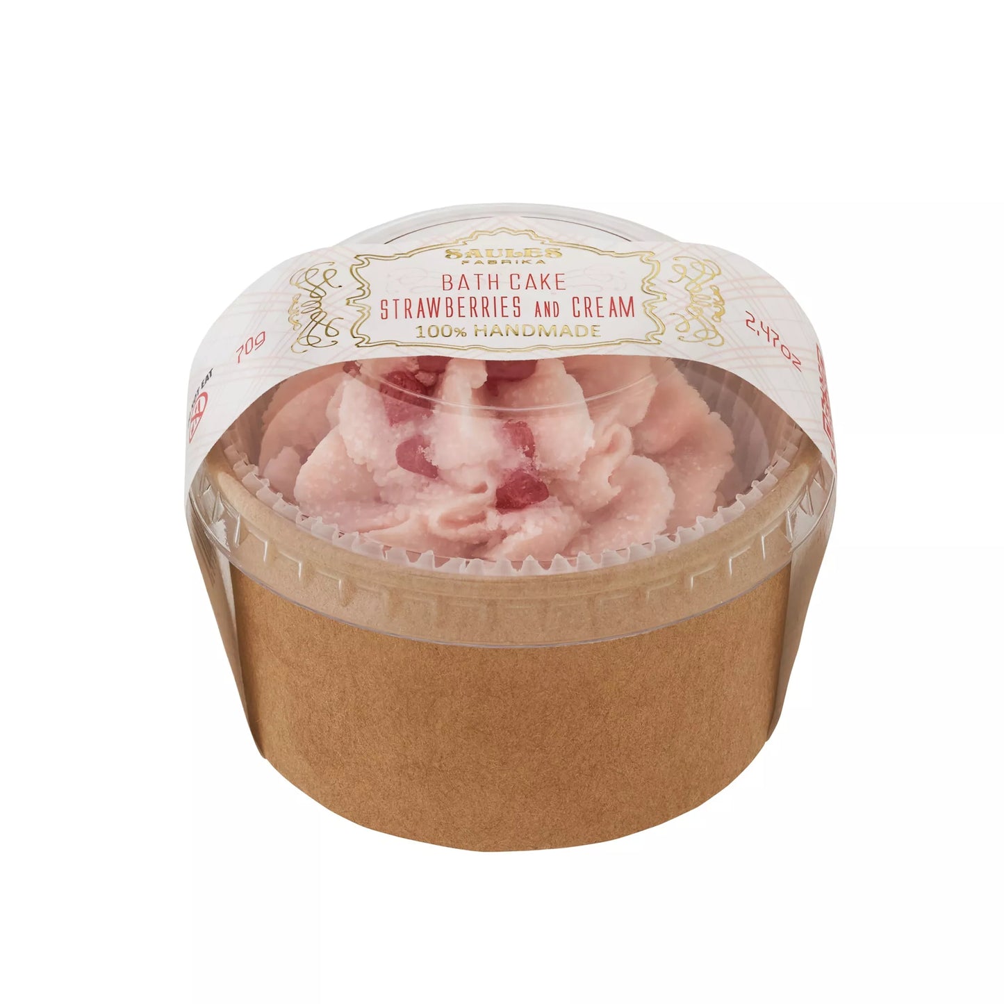 Gâteau de bain parfum Strawberry and cream ( Fraise et crème ) 70g
