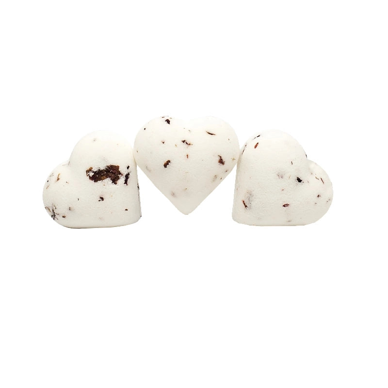 Coeur effervescent de bain parfum rose 85g