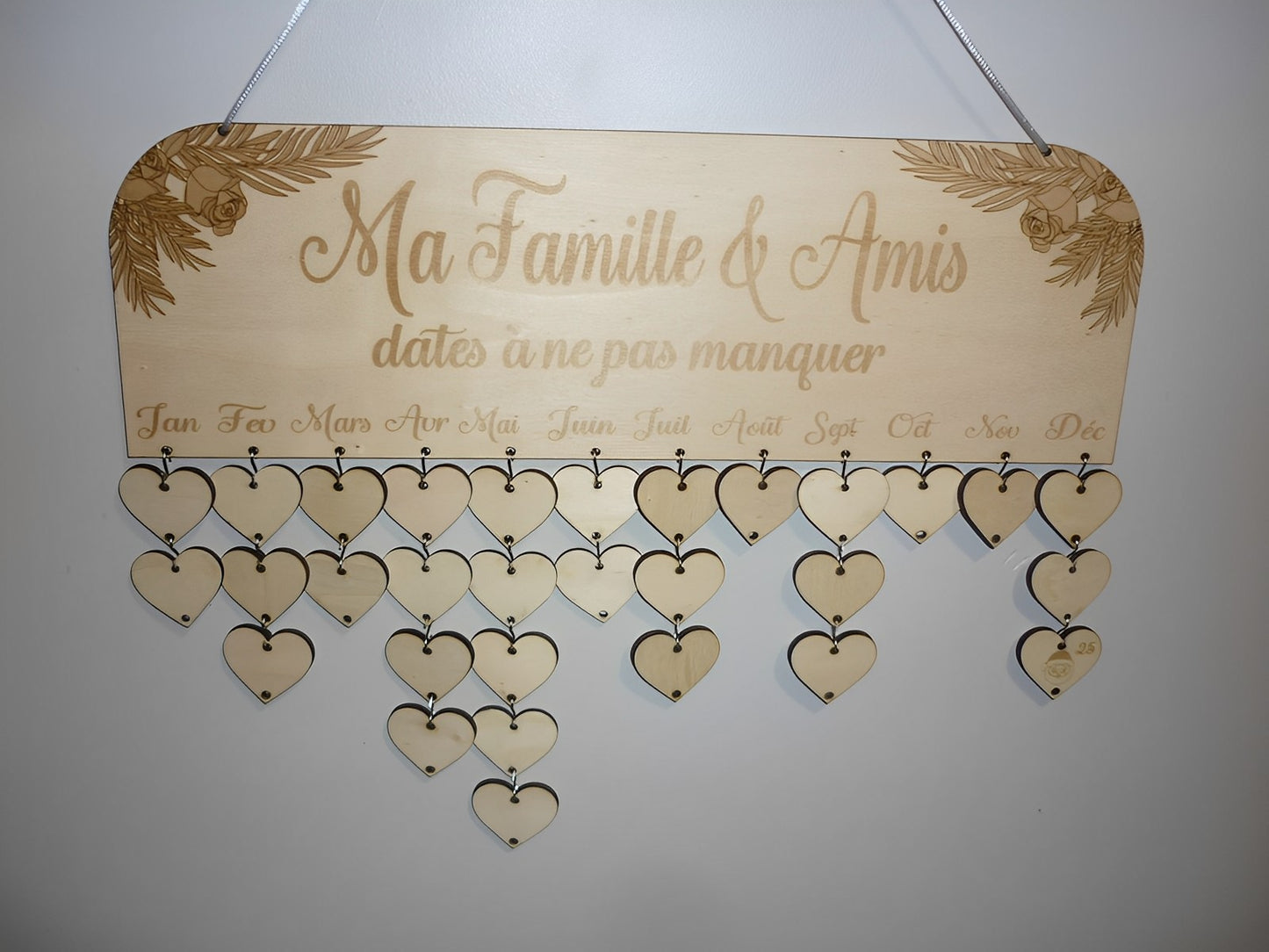 Calendrier des dates d'anniversaire