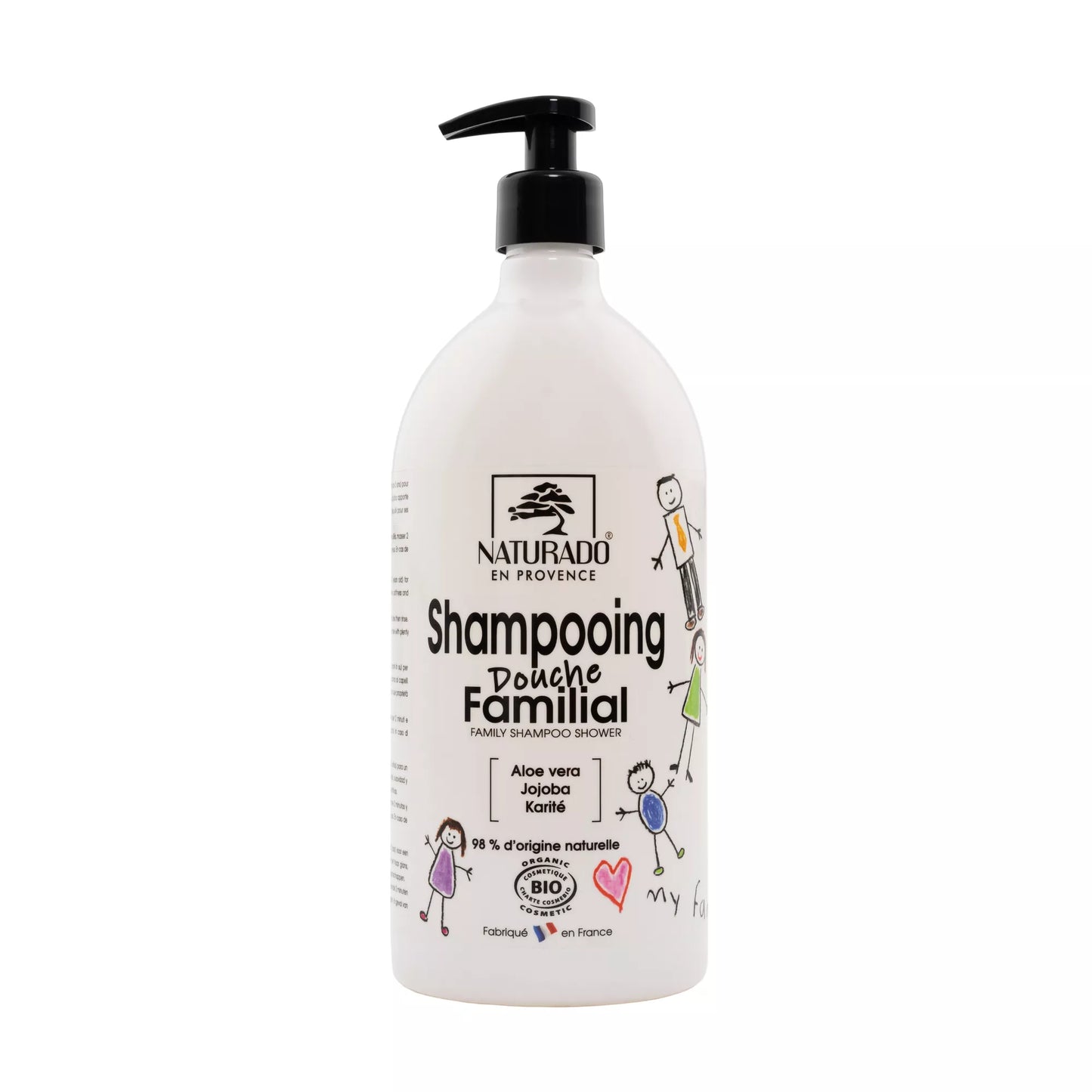 Shampoing douche BIO familial à l'aloe vera jojoba karité 1L