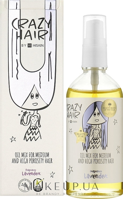 Crazy Hair Oil Mix, pour cheveux à porosité moyenne à élevée, parfum lavande