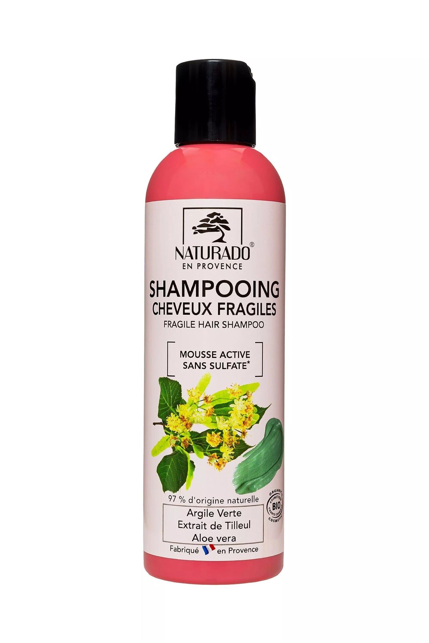 Shampoing à l'aloé vera et tilleul cheveux fragile 200ml