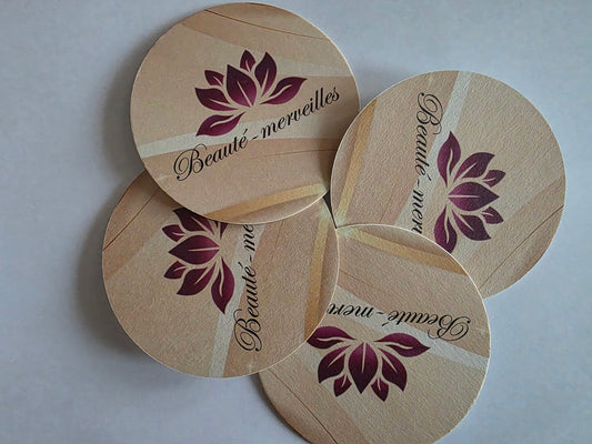 Lot de 4 dessous de verre Beauté merveilles [ Rond/Carré ]