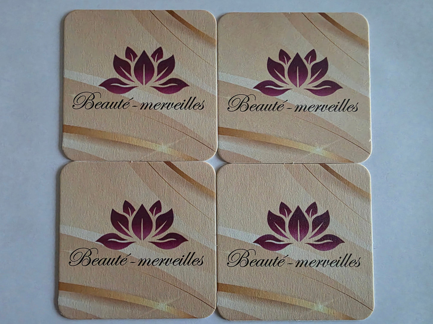 Lot de 4 dessous de verre Beauté merveilles [ Rond/Carré ]