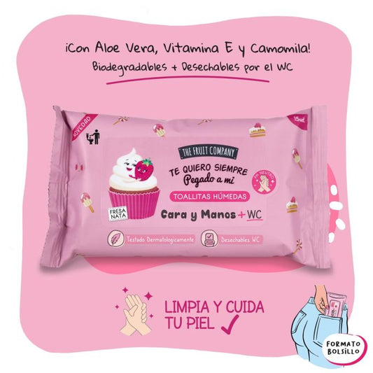 Lingettes humides Fraise Chantilly