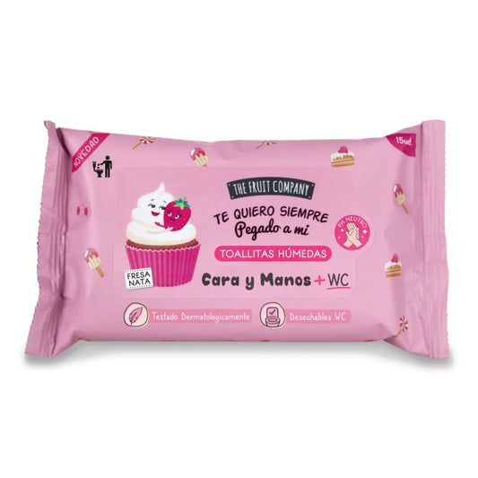 Lingettes humides Fraise Chantilly