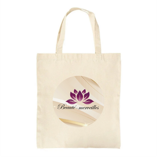 Tote bag Beauté merveilles, 100% coton taille 38x42cm