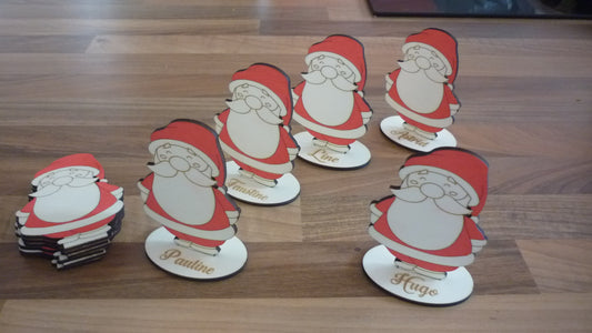 Marque place "père noël, gnomes ou sapin"