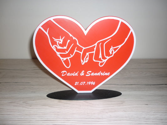 Décoration cœur avec inscription