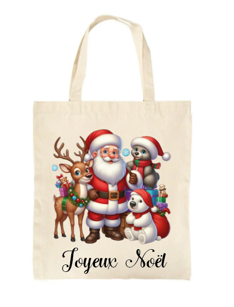 sac tote bag sur le thème de noël