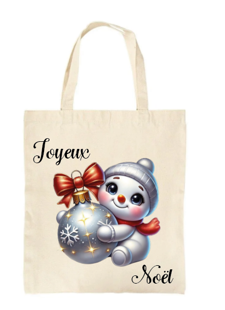 sac tote bag sur le thème de noël