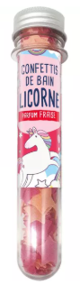 Confettis de bain parfum fraise 10g