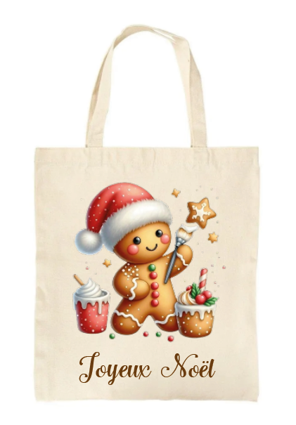 sac tote bag sur le thème de noël