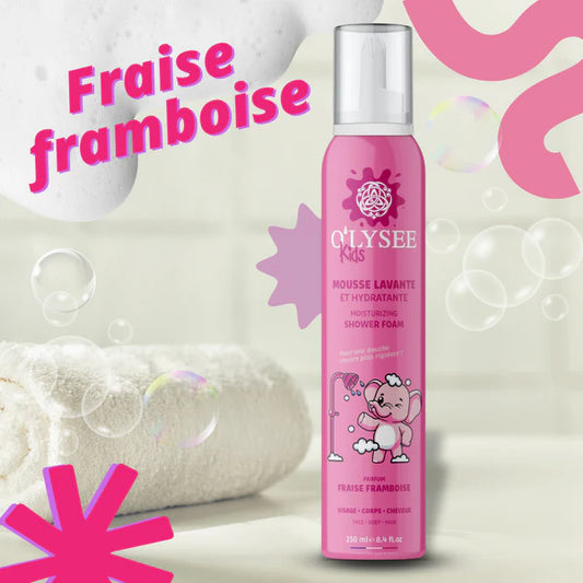 Mousse lavante hydratante 3 en 1 Fraise Framboise 250ml