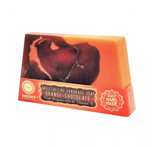 Tranche de savon orange - chocolat  80g